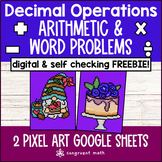 [Free] Decimal Operations Pixel Art | Google Sheets Add Su