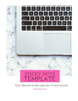 Preview of **Free EDITABLE Post-It/Sticky Note Template