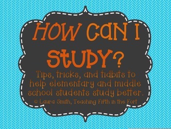 Preview of {Free!} "How Can I Study?" Tips for Teaching How to Study