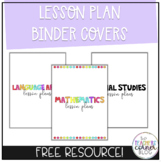 *Free* Editable Lesson Plan Binder Covers