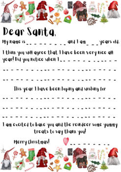 {Free} Letter to Santa Template by Teach Make Play | TPT