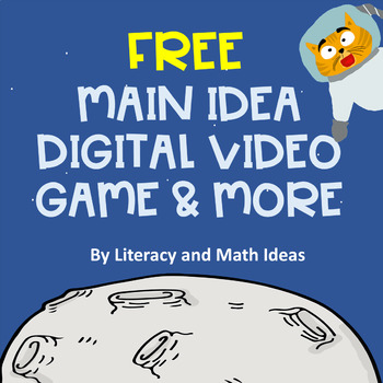 Preview of Free Main Idea Game (Digital & Animated) + Self-Grading & Printable Task Cards