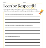 **Free** SEL- Respect Worksheet