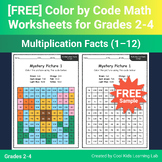 [Free Sample] Spring Color by Code Math | Multiplication Facts (1–12)