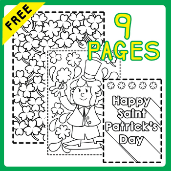 free st patrick's day coloring pages set of 9rainbow