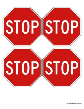 printable stop sign teaching resources teachers pay teachers