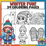 (Free) Winter Fun! Coloring Pages - Perfect for Posters & 
