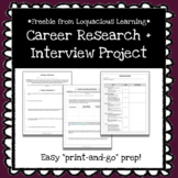 ★ Freebie ★ Career Research Project + Interview Rubric
