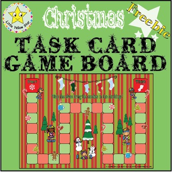 Preview of ***Free*** Christmas Math Game Board for Math Center & Task Cards