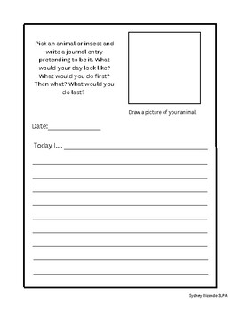 *Freebie* Diary of a Worm Journal Activity by Speechy Source | TPT