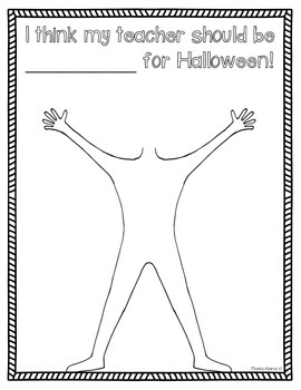 Preview of Teacher Halloween Costume Writing