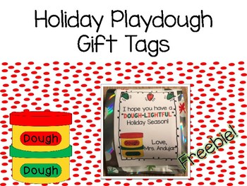 Preview of {Freebie!!!} Holiday Playdough Gift Tags