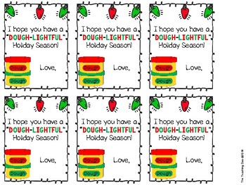 {Freebie!!!} Holiday Playdough Gift Tags by Special Education Clubhouse