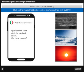 Preview of (FREE) Italian Interpretive Reading 1 (eLearning module | Distance learning)