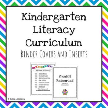Preview of Kindergarten Literacy Curriculum Binder Organization