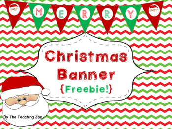 {Freebie!!!} Merry Christmas Pennant Bunting Banner by The Teaching Zoo