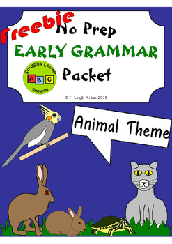 Preview of *Freebie* No Prep - Early Grammar Packet