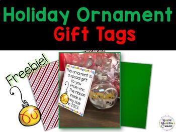 Preview of Christmas Ornament Gift Tags | Student Holiday Craft