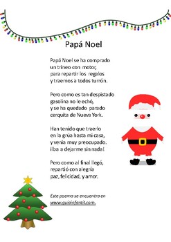 *Freebie* Poemas de Navidad - Christimas Poetry Spanish by Angie Marie