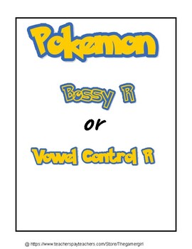 Preview of *Freebie* Pokemon Phonics: Vowel Control R/Bossy R