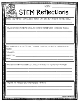 Preview of STEM Student Reflections Printable
