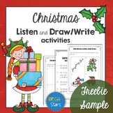 **Freebie Sample**: Christmas Listen and Draw activities.