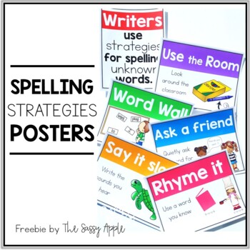Preview of Free Spelling Strategies Reference Posters Anchor Charts