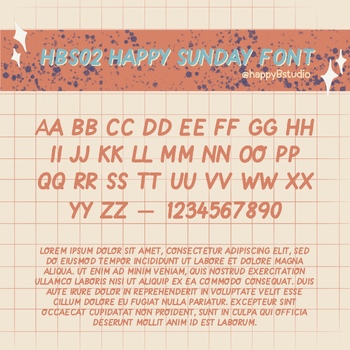 Preview of [ Freebies ] Free downloadable font : HBS02 HAPPY SUNDAY FONT