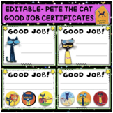 ✤ "Friendly Cat" Themed EDITABLE Good Job certificates ✤
