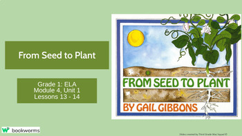 Preview of "From Seed to Plant" Google Slides- Bookworms Supplement
