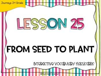 Preview of "From Seed to Plant" Interactive Digital Vocab Flashcards | GOOGLE™ SLIDES