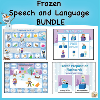 Preview of 'Frozen' Themed Speech and Language Bundle
