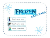 "Frozen" desk nametags (editable!)