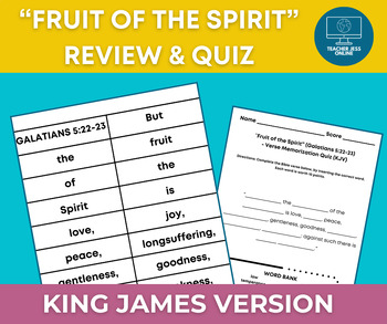Preview of "Fruit of the Spirit" (Galatians 5:22-23) Bible Verse Memorization BUNDLE