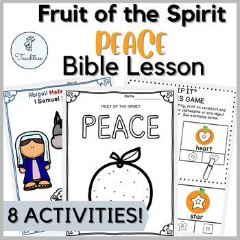 Preview of Fruit of the Spirit - Peace Lesson - Activities