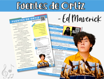 Fuentes de Ortiz", SONG in Spanish by Ed Maverick (Mexico) | Worksheets