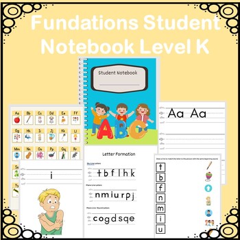 Preview of ***Fundations Level K Student Notebook**Handwriting**Phonics** Alpahbet**