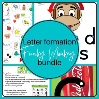 Preview of "Funky Monkey Letter Formation Bundle