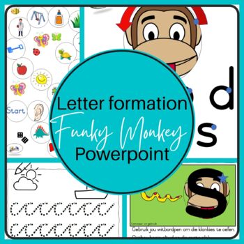 Preview of "Funky Monkey" Letter formation PowerPoint