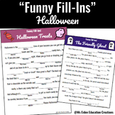 "Funny Fill-Ins" - Halloween Themed Parts of Speech Practice