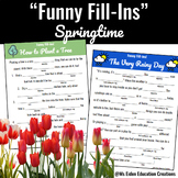 "Funny Fill-Ins" Spring - Parts of Speech Practice for Springtime