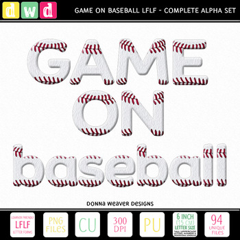 Baseball Font Baseball Letters and Numbers Sport Font 