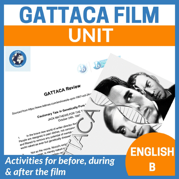 Preview of "GATTACA" film unit IB DP English B - Paper 2 Practice & Speaking