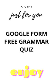Preview of [GOOGLE FORM] GRAMMAR multiple choice questions