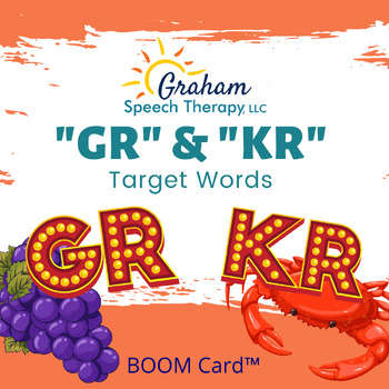 Preview of "GR" & "KR" Clusters Target Words BOOM Card™