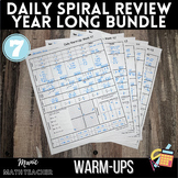 **GROWING BUNDLE** 7th Daily Warm-Up - Spiraled Review + S