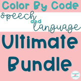 {GROWING BUNDLE} Color-By-Code Speech Worksheets