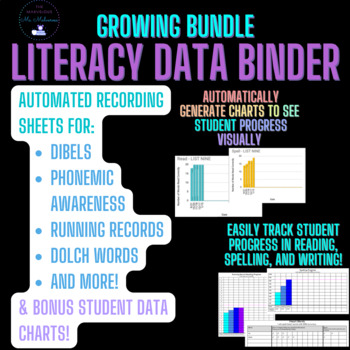 Preview of *GROWING BUNDLE* Literacy Data Binder