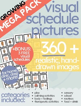 Preview of ** GROWING Mega Pack 350+ Pictures for Visual Schedules (Schedules Included!) **