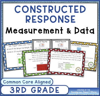 Preview of Math Constructed Response Word Problems: 3rd Measurement and Data (MD)